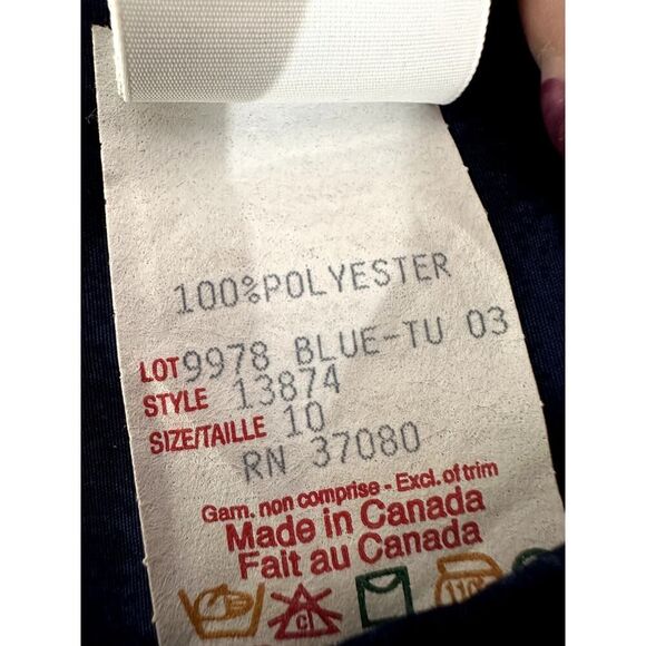 Vintage Studio C Ikat Long Shift Column Dress Blue Womens Size 10 Tie Back - Picture 12 of 12